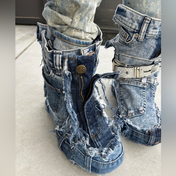 Denim Unisex Boots - Picture 5 of 7